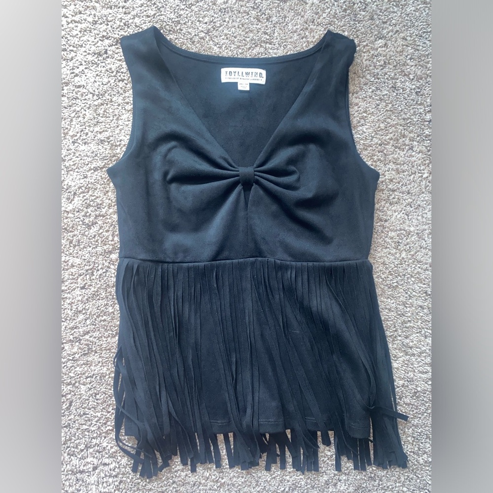 Idyllwind Black Fringe Tank Top